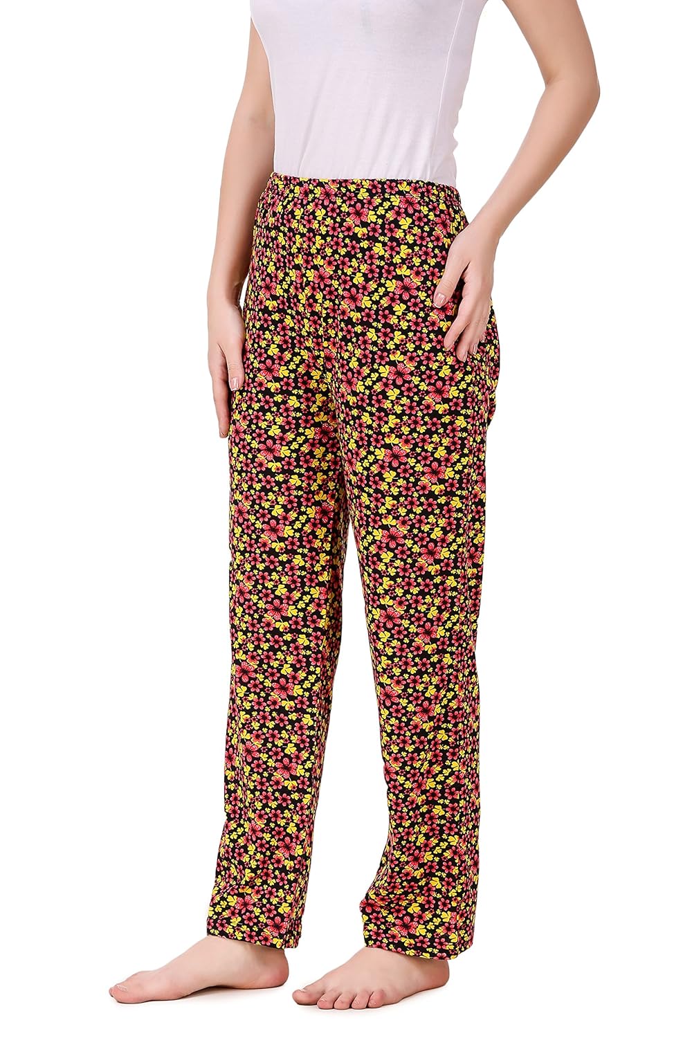 masha women's cotton printed multicolor pyjama