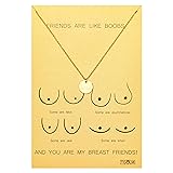 TGOLM Dainty Friends Like Boobies Breast Necklace