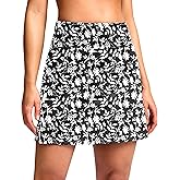 SANTINY 16" Skorts for Women with 2 Pockets High Waisted A Line Pickleball Golf Skort Casual Athletic Tennis Skirt