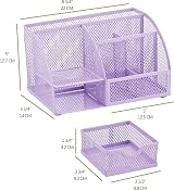 EXERZ Desk Organiser 7-Compartment Mesh Tidy Caddy Pencil Holder view 2