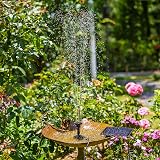 AISITIN DIY Solar Fountain Pump with 6 Nozzles 110x110mm Panel Pond Kit view 2