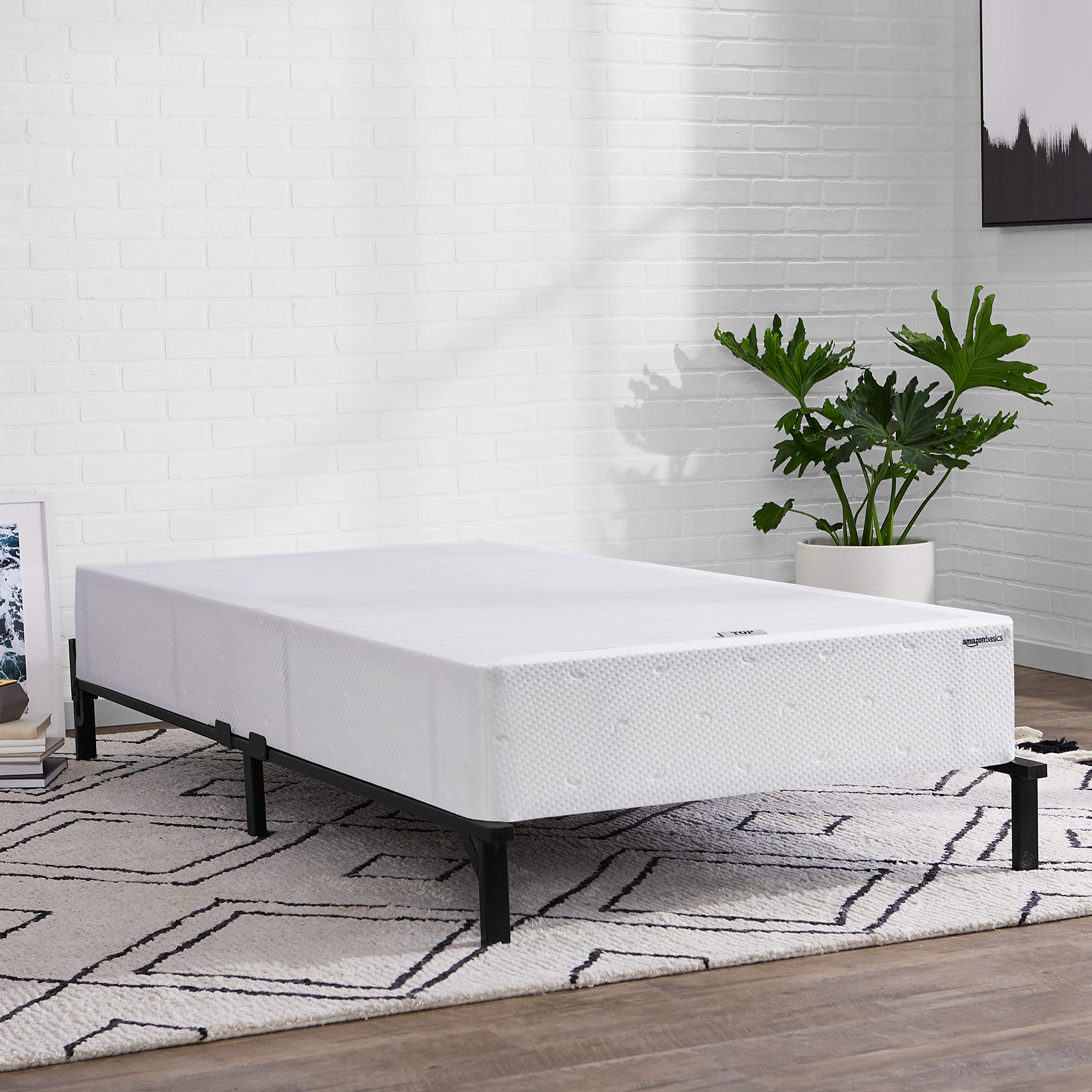 Amazon Basics 6Leg Support Metal Bed Frame Strong Support for Box Spring and Mattress Set