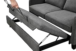 ERYE 3 in 1 Upholstered Futon Sofa Loveseat