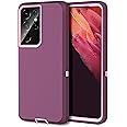 MXX Case Compatible with Galaxy S21 Ultra Case, 3-Layer Super Full Heavy Duty Body Bumper Cover/Shock Protection/Dust Proof, Designed for Samsung Galaxy S21 Ultra 5G 6.8 Inch 2021 (Plum)