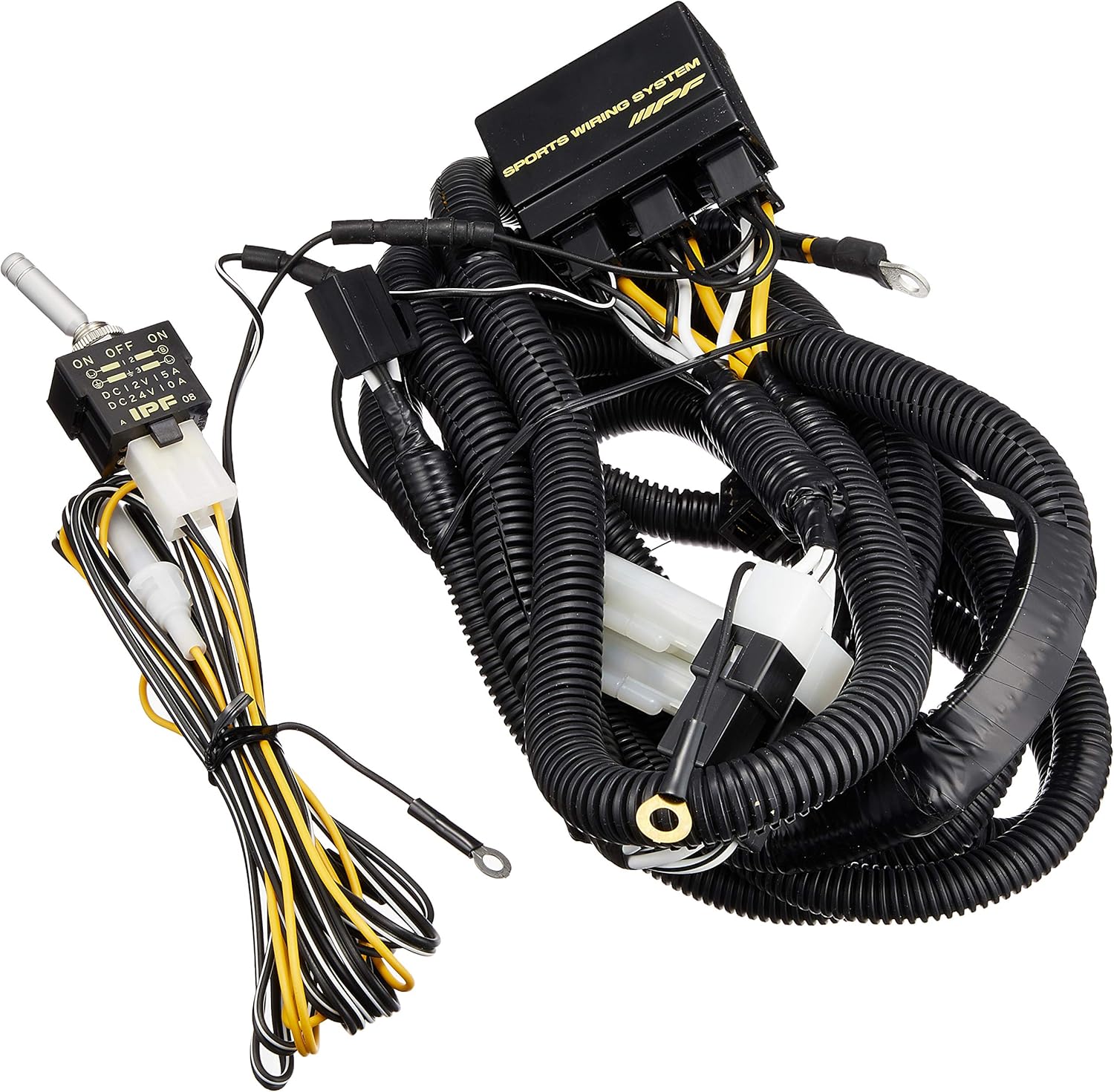 Amazon IPF フォグランプ ハーネス 12V ダブル H4 WF4 ライト用リレーハーネス 車＆バイク