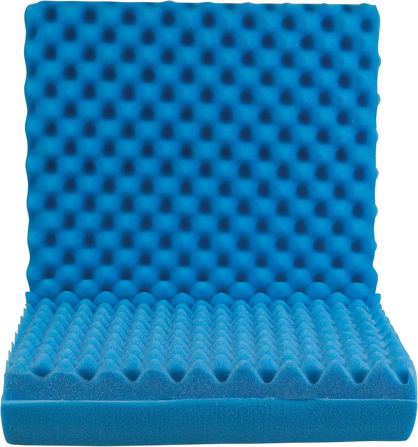 Egg Crate Sculpted Foam Seat Cushion with Full Back, Blue: Health & Personal Care