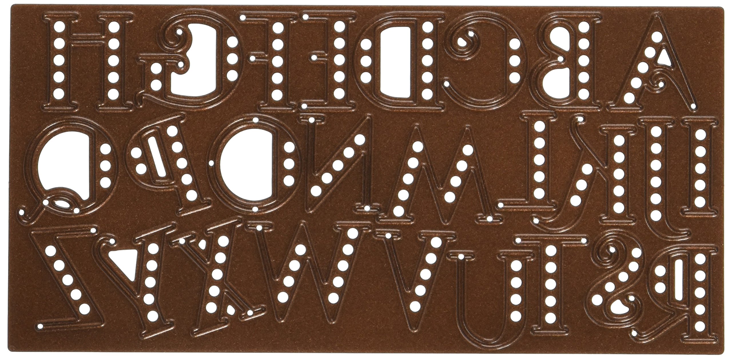 Sue Wilson Expressions Collection-Art Deco Alphabet-Upper Case Die Set, Steel, Metal, Letter 1.9 cm high