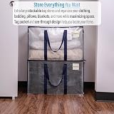 VenO 4 Pack Extra Large Moving Storage Bags with Zips Heavy Duty Organizer view 3