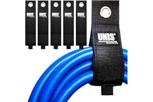 THE BIRCH & CO. BRAND 5 Pack Heavy Duty Large 13-inch Extension Cord Storage Organize Cables, Hoses, Power Cords, and Ropes with Extendable Cable Ties Strap Loop Hanger