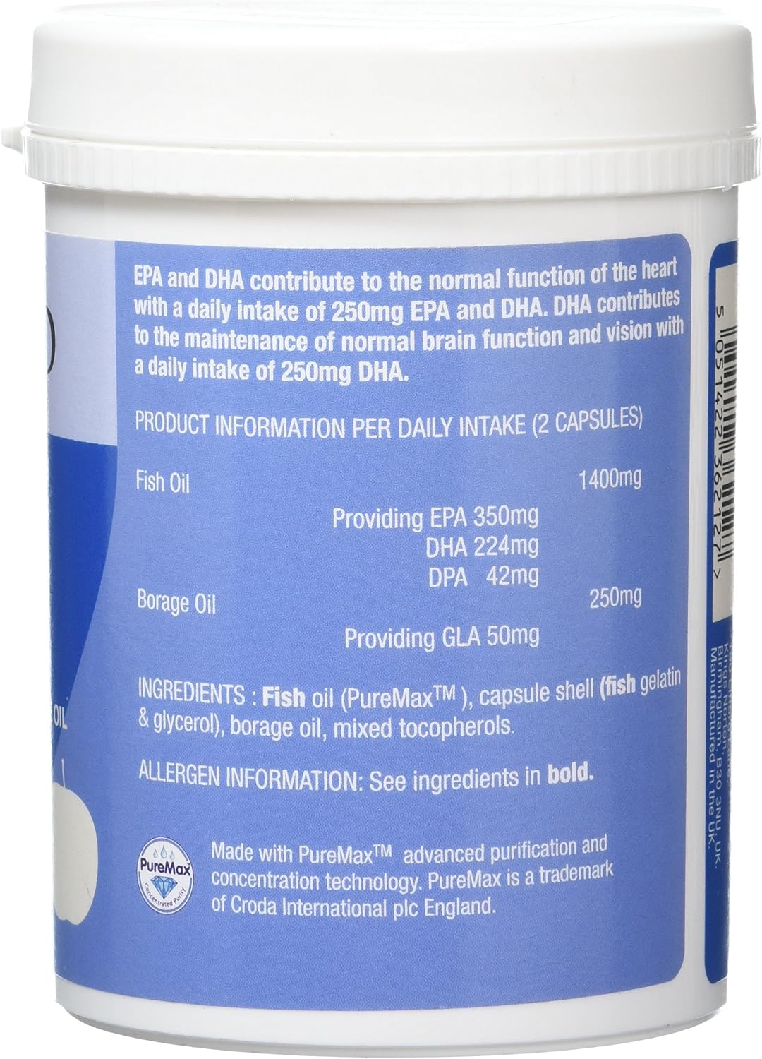 Patrick HOLFORD Essential Omegas/Omega-3 & 6 Supplement/for Heart Brain & Vision Support / 4 Nutrients/EPA 350mg, DHA 224mg - Image 4