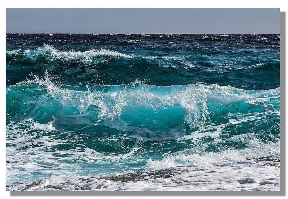 Cuadro de Acrílico Imagen en Acrílico Mar Olas Surf Azul Verde Oleaje
