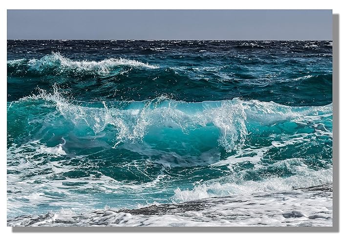 Cuadro de Acrílico Imagen en Acrílico Mar Olas Surf Azul Verde Oleaje
