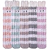DYW Fuzzy Socks for Women Soft Cozy Fluffy Winter Warm Slipper Socks Home Sleeping Animal Socks