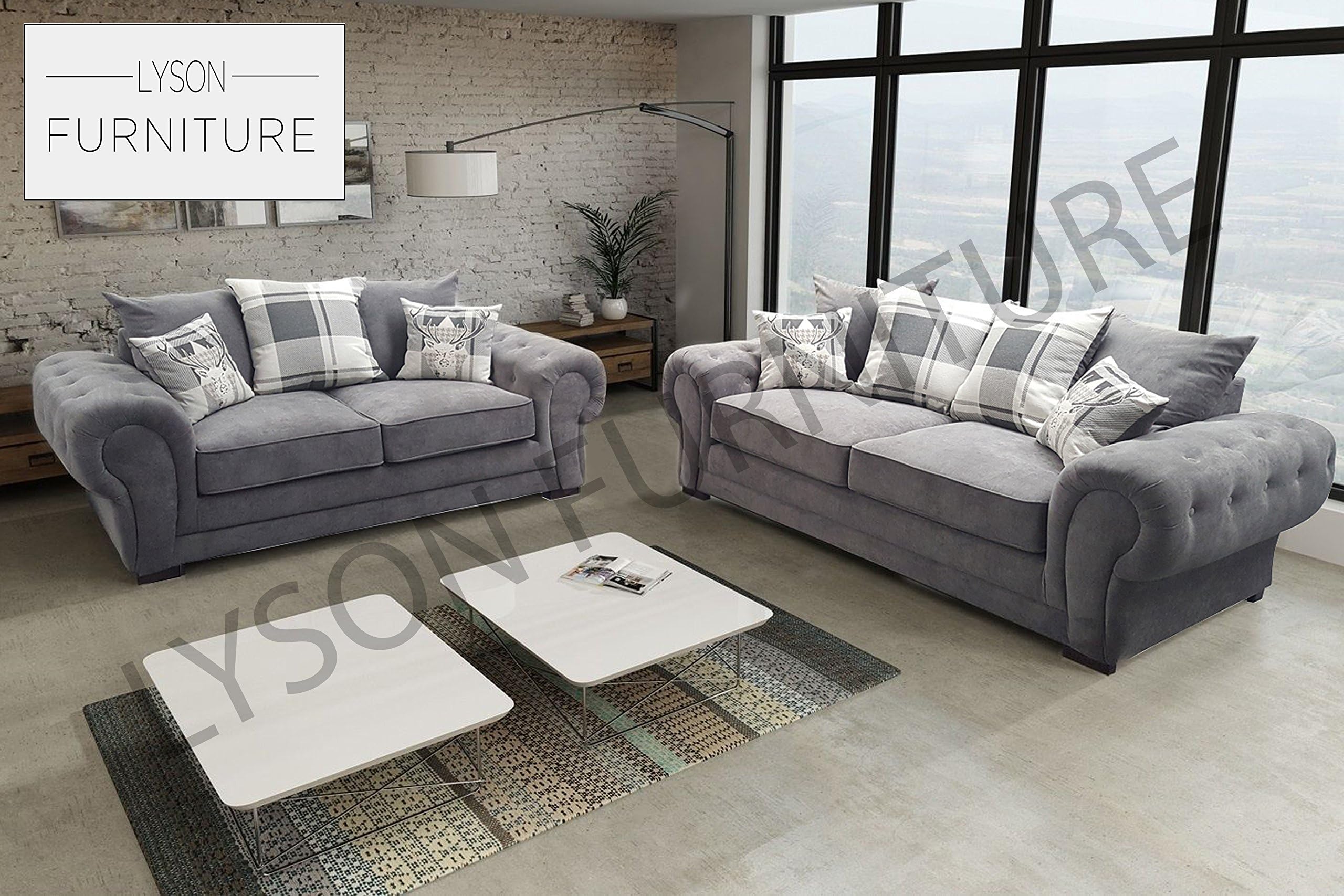 Lyson Furniture Verona - Beautiful 2 Seater Sofa - Graphite