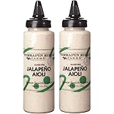 Terrapin Ridge Farms Jalapeno Aioli – Zesty Garnishing Sauce for Burgers, Sandwiches & Fries, Gluten Free, Keto Friendly –7.75 Ounce (Pack of 2)