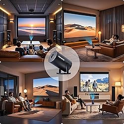 Mini Projector 1080P, 4K Projector Full HD with