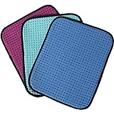 TonGass 10"x8" Multicolor Microfiber Bowling Ball Towel | Premium Quality Bowling Ball Shammy Pad with Easy-Grip Dots, Clean from Dirt and Oil to Improve Grip and Precision