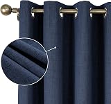 CUCRAF 100% Blackout Curtains Blue 96 Inch Drop 2 Panels 52 x 96 view 7
