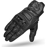 WARDLER Vortex Motorcycle Gloves for Men/Women, Cowhide Leather Touchscreen, Summer, Vortex Knuckle & Finger Protection, Motorbike Racing Riding Biker Gloves, Adjustable Wrist
