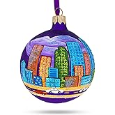 Denver, Colorado, USA Glass Christmas Ornament 3.25 Inches
