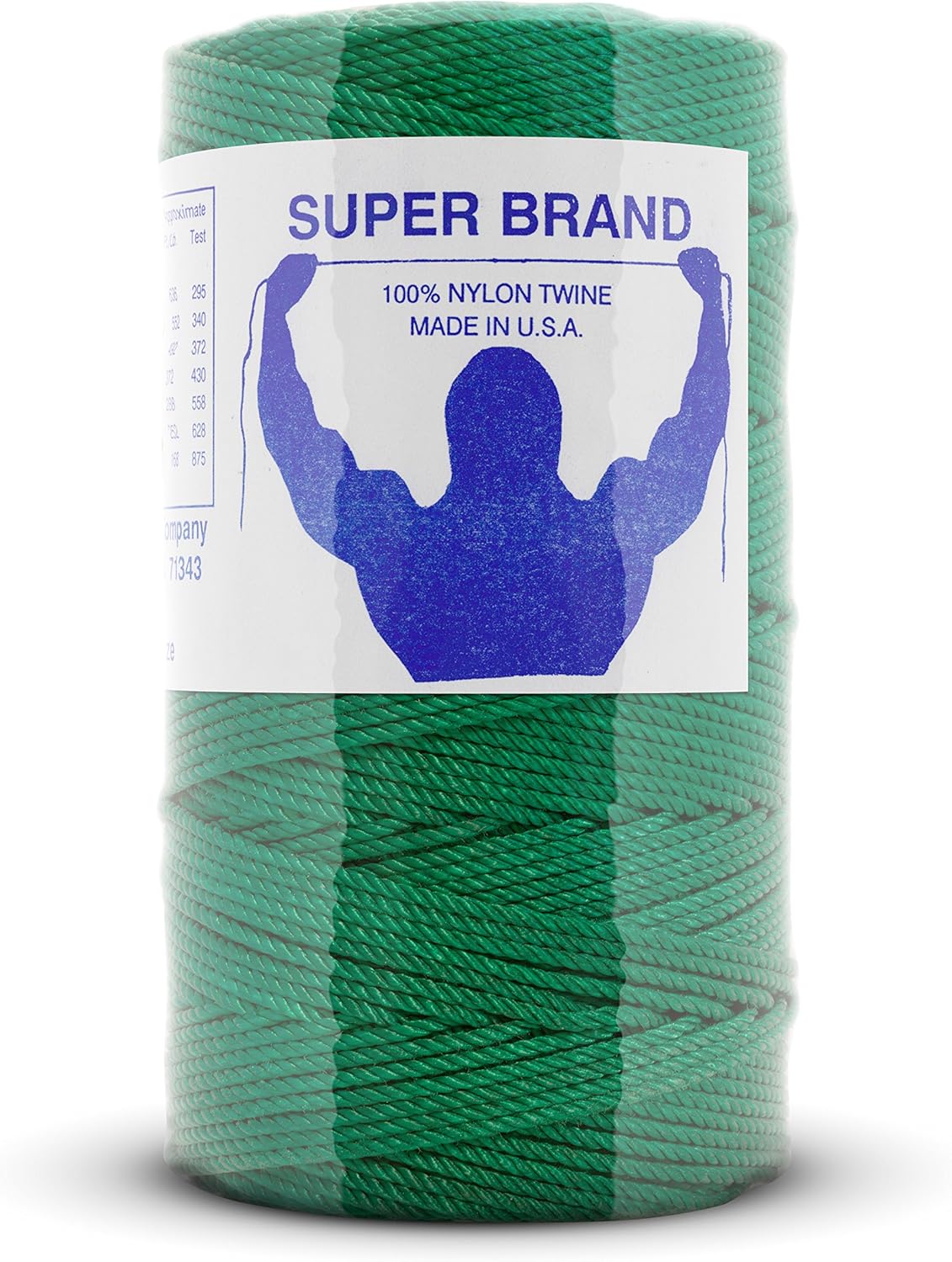 Green Nylon Twine, Twisted. Size 36, 1/4 lb 1Pack