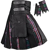 Hybrid Utility Kilts for Men Scottish Traditional Kilt with Flashes