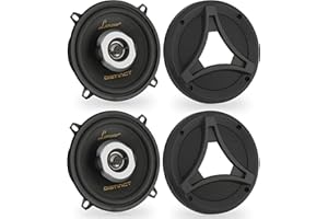 Lanzar Distinct 5.25” -in. Car Stereo Speaker Pair | 2-Way Pro Audio Component Speakers | Universal OEM Replacement | 160 Watt MAX (DCT5.2)