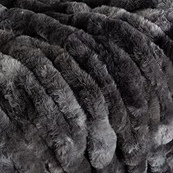 Lavish Home Oversized Ruched Faux Fur Blanket