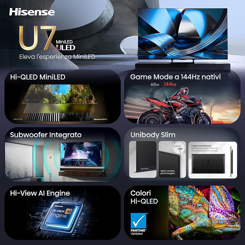Smart TV MiniLED 144Hz 85" 4K 85U7SE