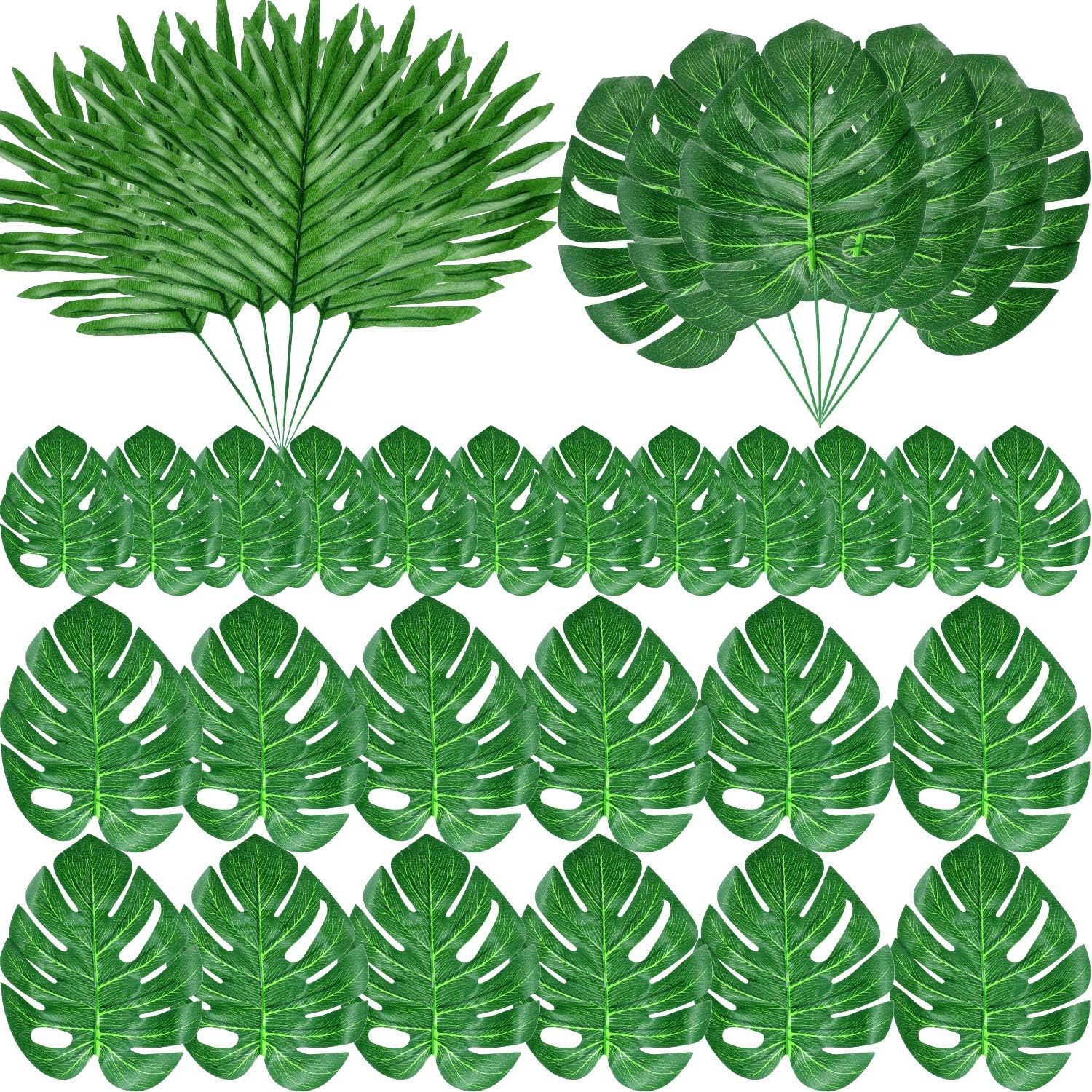 Amazon Com Hicarer Palm Leaves Fake Tropical Leaf Artificial