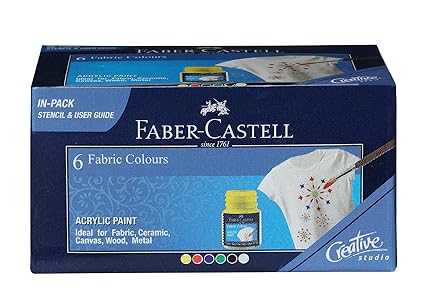 Faber-Castell Fabric Color - Pack of 6 (Assorted)
