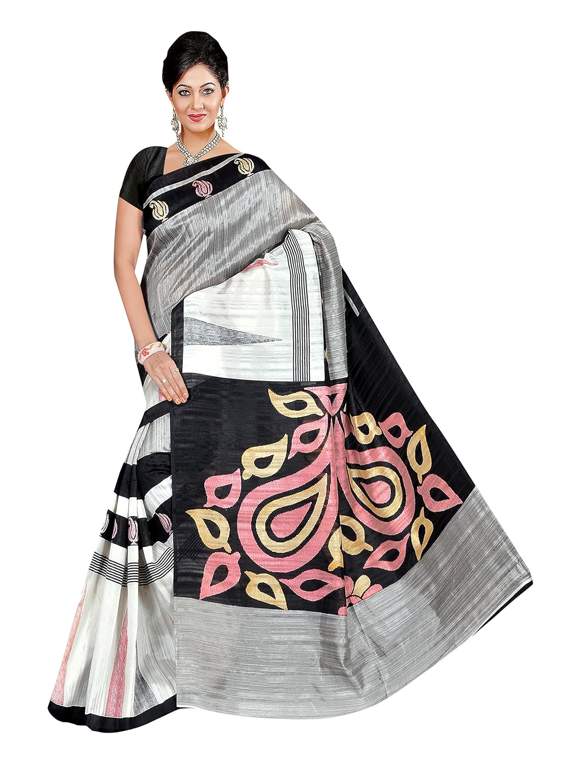 winza designer cotton saree with blouse piece
