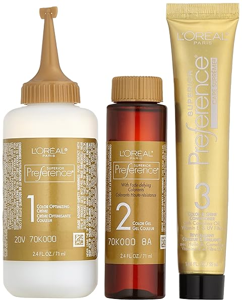L’OREAL PARIS SUPERIOR PREFERENCE FADE-DEFYING COLOR + SHINE SYSTEM, 8A ASH BLONDE (PACKAGING MAY VARY)