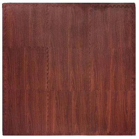 wood grain foam playmat