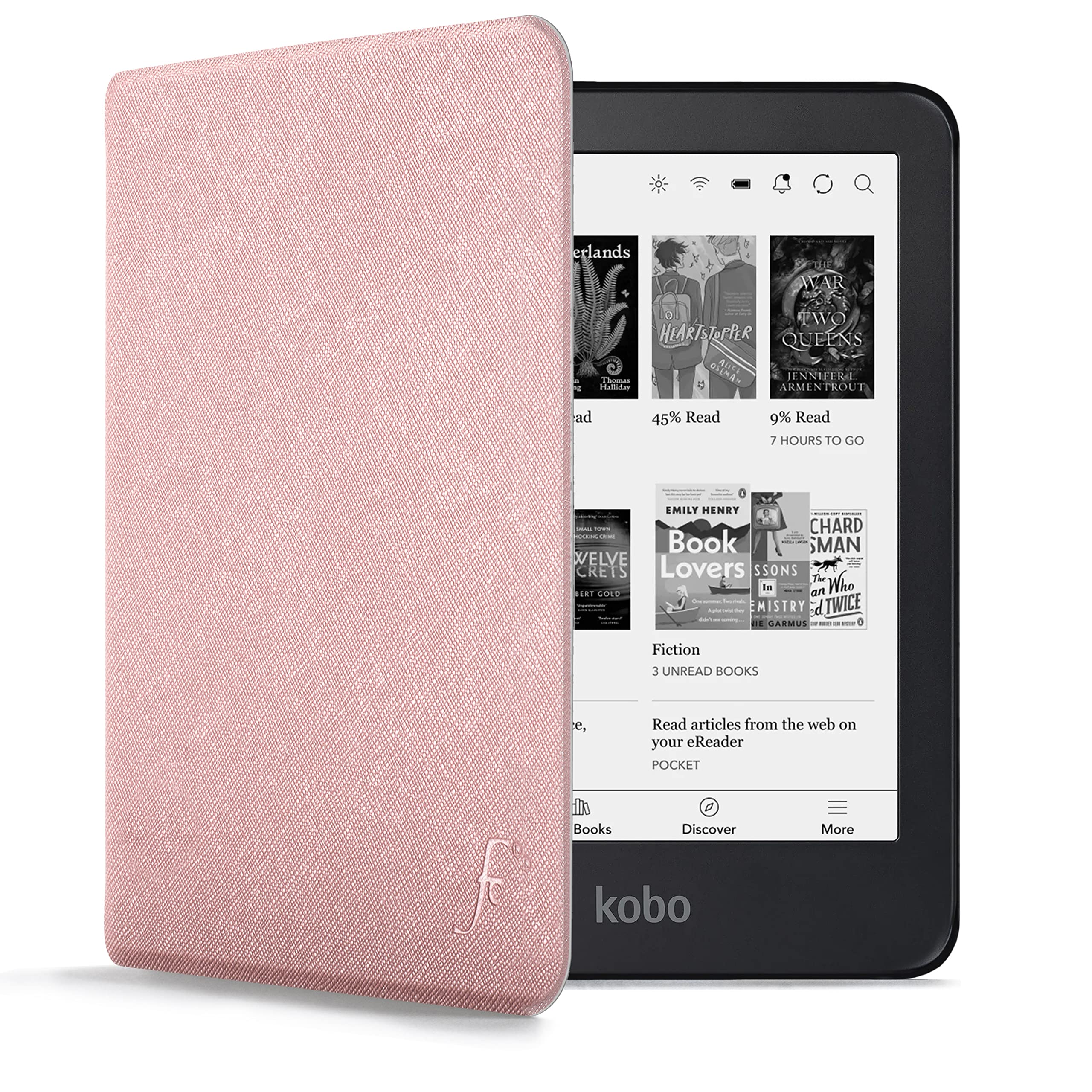 Forefront Cases Cover for Kobo Clara 2E - Lightweight Kobo Clara 2E 2022 Case, Shell Design - Rose Gold - Slim & Light, Smart Auto Sleep-Wake, Protective Kobo Clara 2E Case, Cover