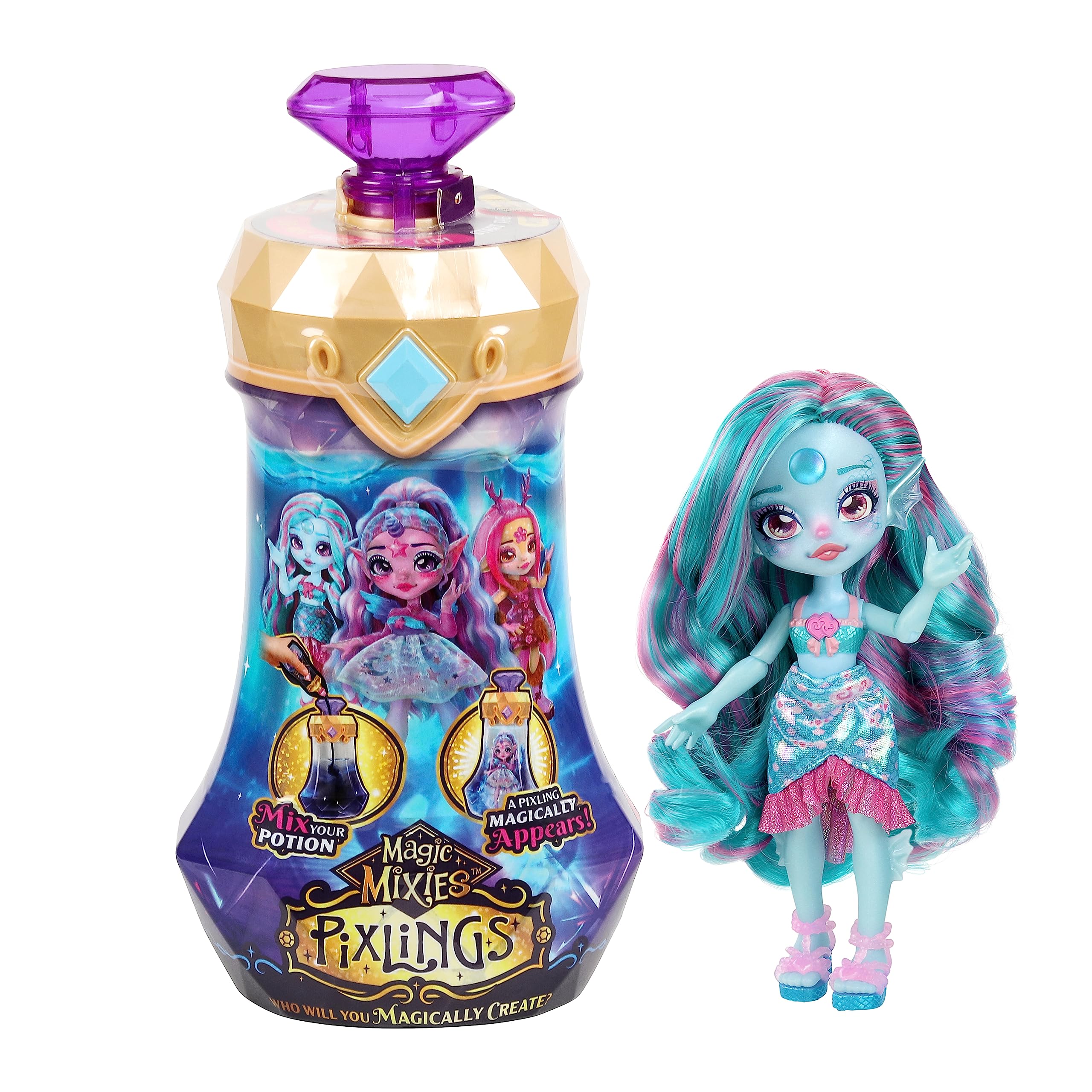 Magic Mixies Pixlings. Marena The Mermaid Pixling. Create and Mix A Magic Potion That Magically Reveals A Beautiful 6.5
