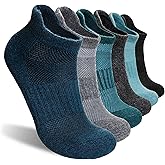 Merino Wool Ankle Hiking Socks For Men & Women No Show Running Athletic Support Thick Cushioned Breathable Socks 6 Pairs