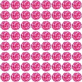 Auihiay 64pcs Hydrangea Artificial Flowers, Rose Red Artificial Hydrangea Flowers, Silk Hydrangea Heads with Stems for Garden, Home Party Baby Shower DIY Wedding Centerpiece (Rose Red)