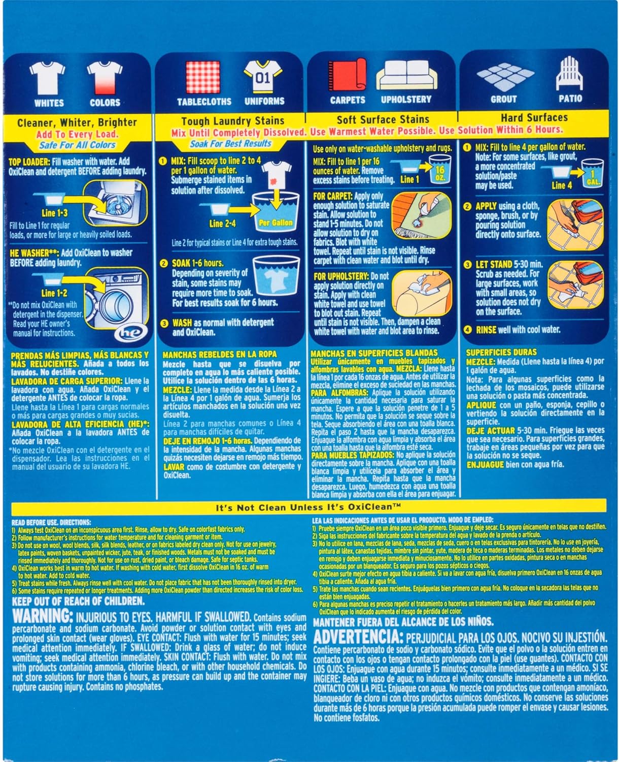 OxiClean Versatile Stain Remover Powder, 7.22 lbs: Health & Personal Care
