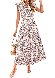 PRETTYGARDEN Women's 2025 Summer Floral Midi Dress