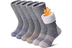 DOSKONI Kids Wool Hiking Socks Boys Girls Merino Wool Socks Thermal Winter Warm Thick Cushion Cozy Boot Crew Socks