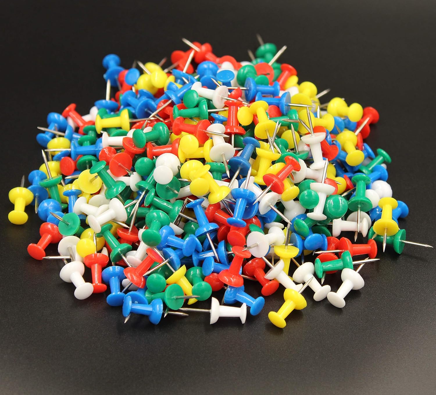 Push Point Pin OKVGO 150 Pieces Push Pin with Plastic Heads and Steel Points Thumb ...