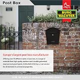 Burg-Wächter MB01BK Black Classic Wall Mounted Mailbox 36x37x13cm view 5