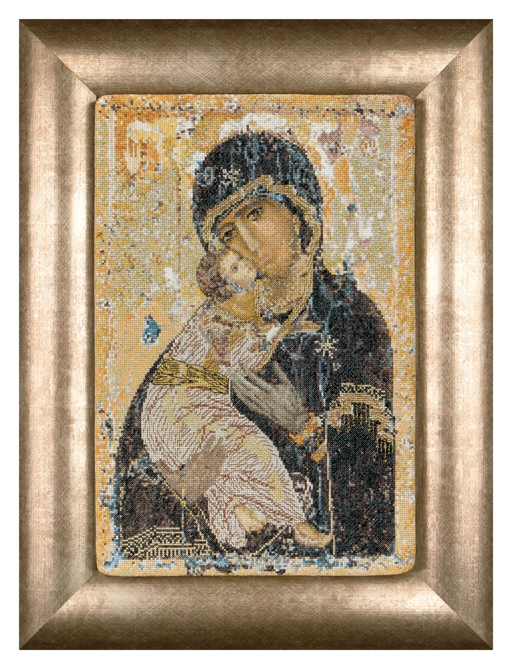 Thea Gouverneur Our Lady of Vladmir On Aida Counted Cross Stitch Kit, 18 Count