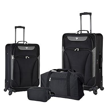 travelers club 6 piece expandable travel set