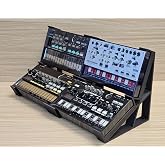 The Analog Source 2 Tier Black Desktop Stand Holds 4 Korg Volca Beats Bass FM Keys Nubass Loop Mix Sample Synthesizer Mixer Drum Rhythm Machine Sampler