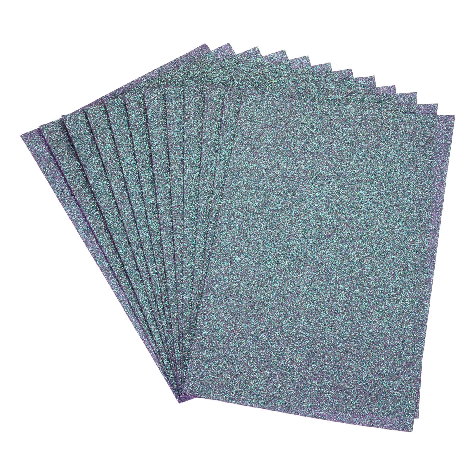 Rebower Glitter Soft Felt Fabric Sheets Acrylic Craft Sheets [for DIY Craft Hobby Hair Bow Costumes Decorations] - 11.8 x 7.8 Inch/Light Purple / 12PCS