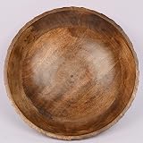 EDHAS Mango Wood Decorative Wooden Bowl Hand Carved Centerpiece 30cm view 5