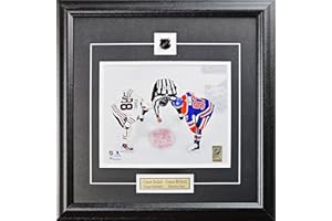 Connor Bedard & Connor McDavid Chicago Blackhawks Edmonton Oilers Hockey Faceoff 8x10 Collector Frame