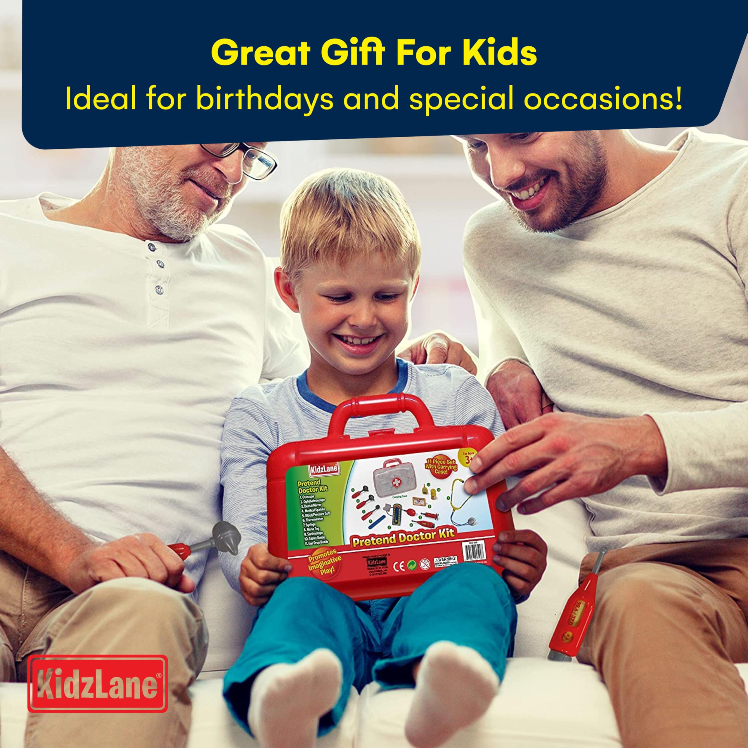 Kidzlane Doctor Kit for Kids - Kids Doctor Playset - Toddler Toy Doctor Kit -Toys Doctor Kit, Play Doctor Set for Kids with Case - Pretend Medical Kids Dr Kit with Kids Stethoscope Included